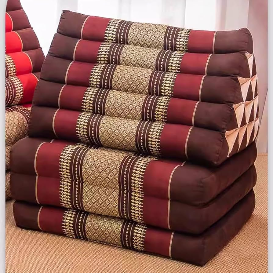 Amazon｜タイの三角マット、 三つ折りタイクッション 背もたれ