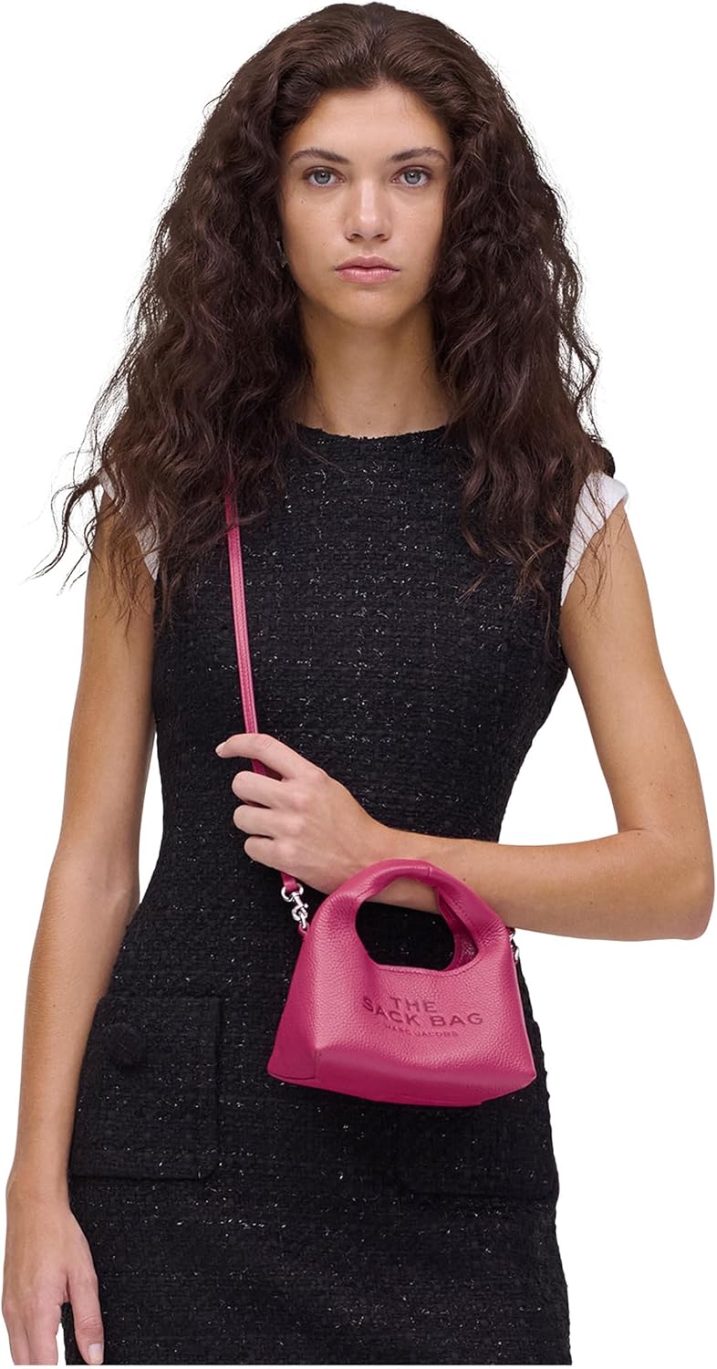Marc Jacobs Womens The Micro Crossbody Sack Bag Raspberry Pink One Size