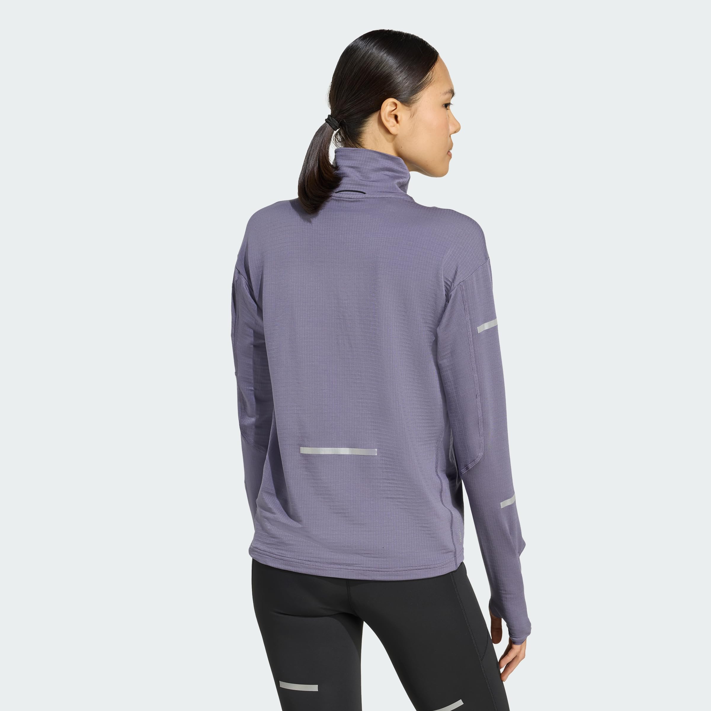 adidas Women's Adi365 Running Climawarm+ koszulka do biegania z zamkiem błyskawicznym do klatki piersiowej