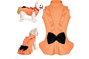 Charming Orange Dog Dress: Adorn Your Canine Princess