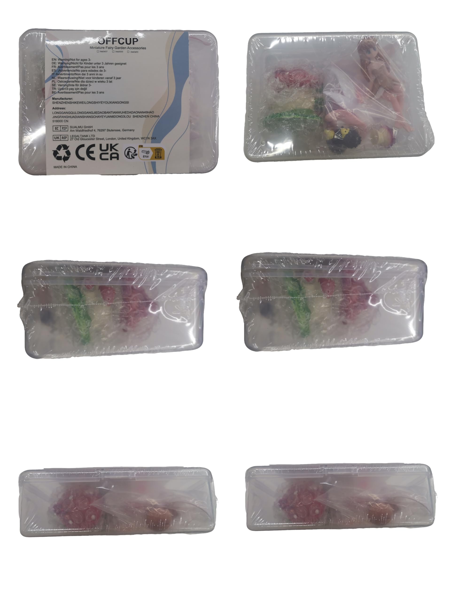 Miniaturowe akcesoria ogrodowe OFFCUP Fairy 7 szt., ozdobne, miniaturowe jeże, grzyby i kwiaty do dekoracji domku dla lalek (V5-QXWXMGW-7-FBA)