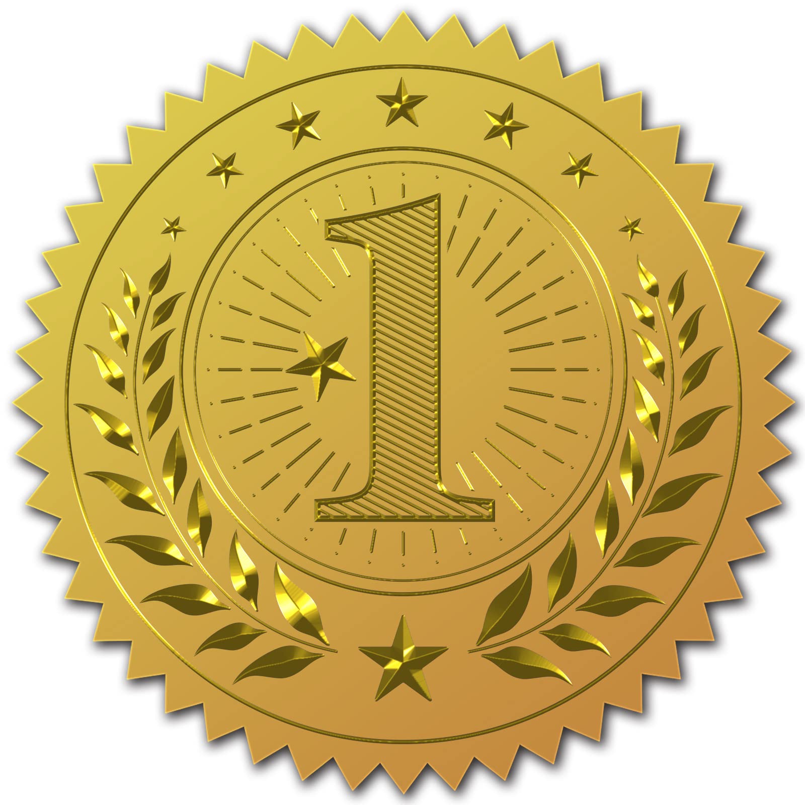 CRASPIRE 100pcs Pegatinas de Lámina Dorada Sellos de Certificado En Relieve Pegatinas Autoadhesivas Pegatinas de Decoración de Medallas Certificación Graduación Corporativa Sellos de Notario Sobre (1)