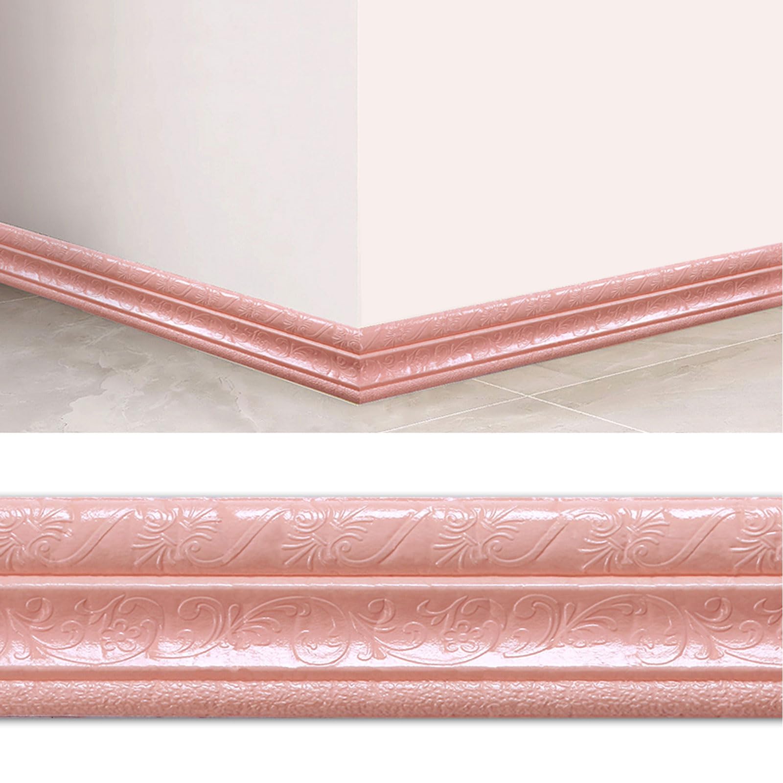Listwy przypodłogowe samoprzylepne w 5 rolkach(Pink)