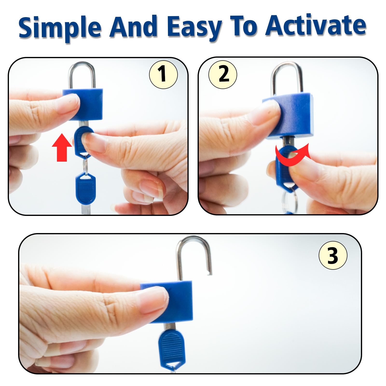 Zamek do walizki z kluczem, 8 sztuk, śliczne kłódki do bagażu, 8 kolorów, mini kłódka do walizki, torby, szafki, pamiętnika