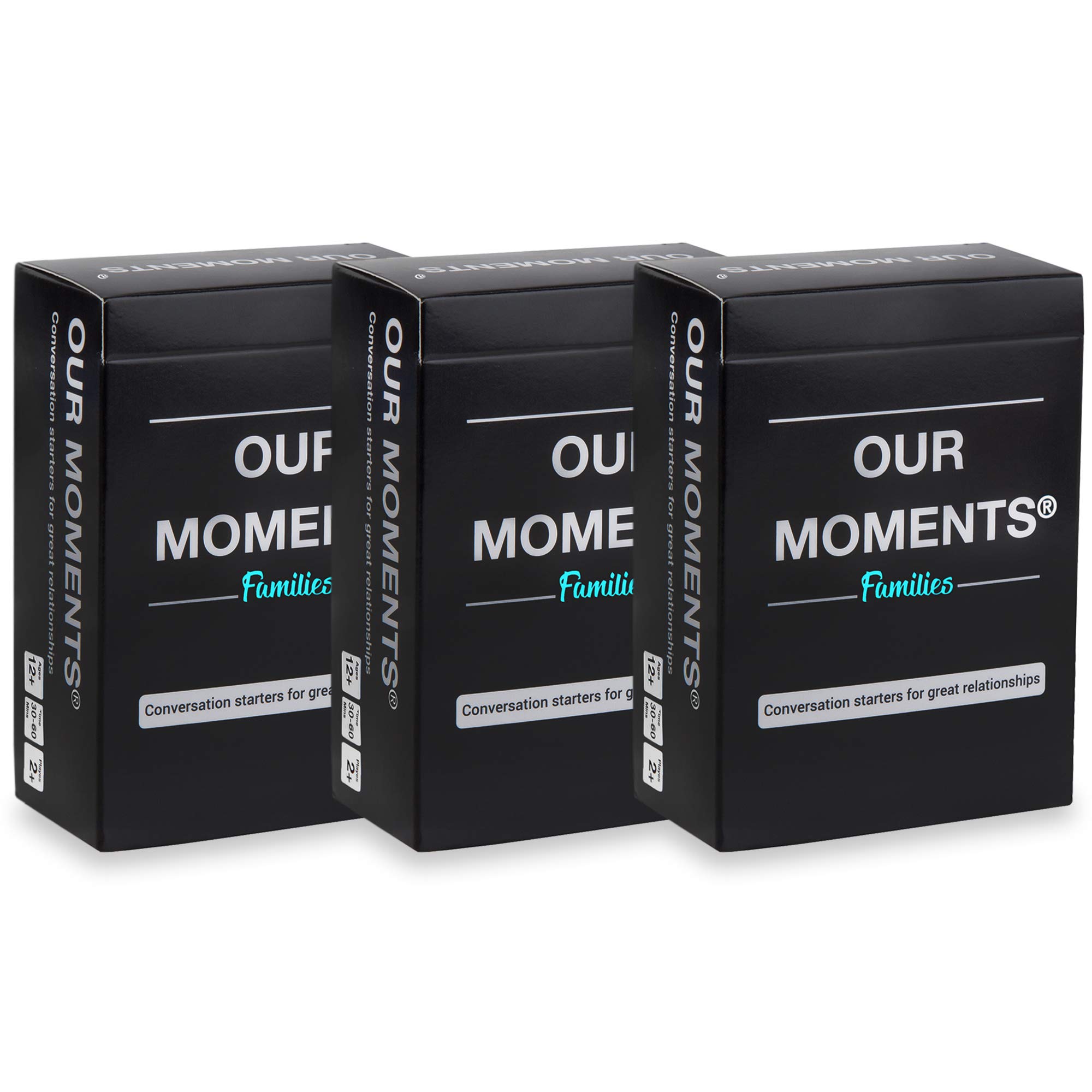 OUR MOMENTS Families (Bundle of 3): 100 Thought Provoking Conversation Starters Questions. Great Parent to Child / Grandparent to Grandchild Meaningful Communication for Healthy Family Development