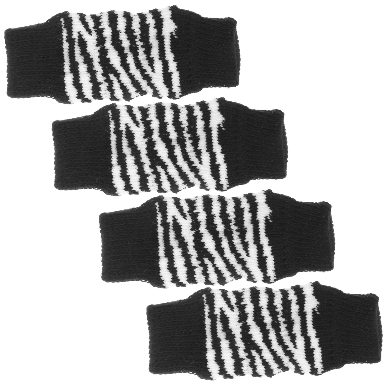 VICASKY 1Set Dog Leg Warmers for Winter Breathable Pet Socks Elbow Protectors Stylish Zebra Print for Preventing Licking Paw Biting Comfortable Safe for Pets
