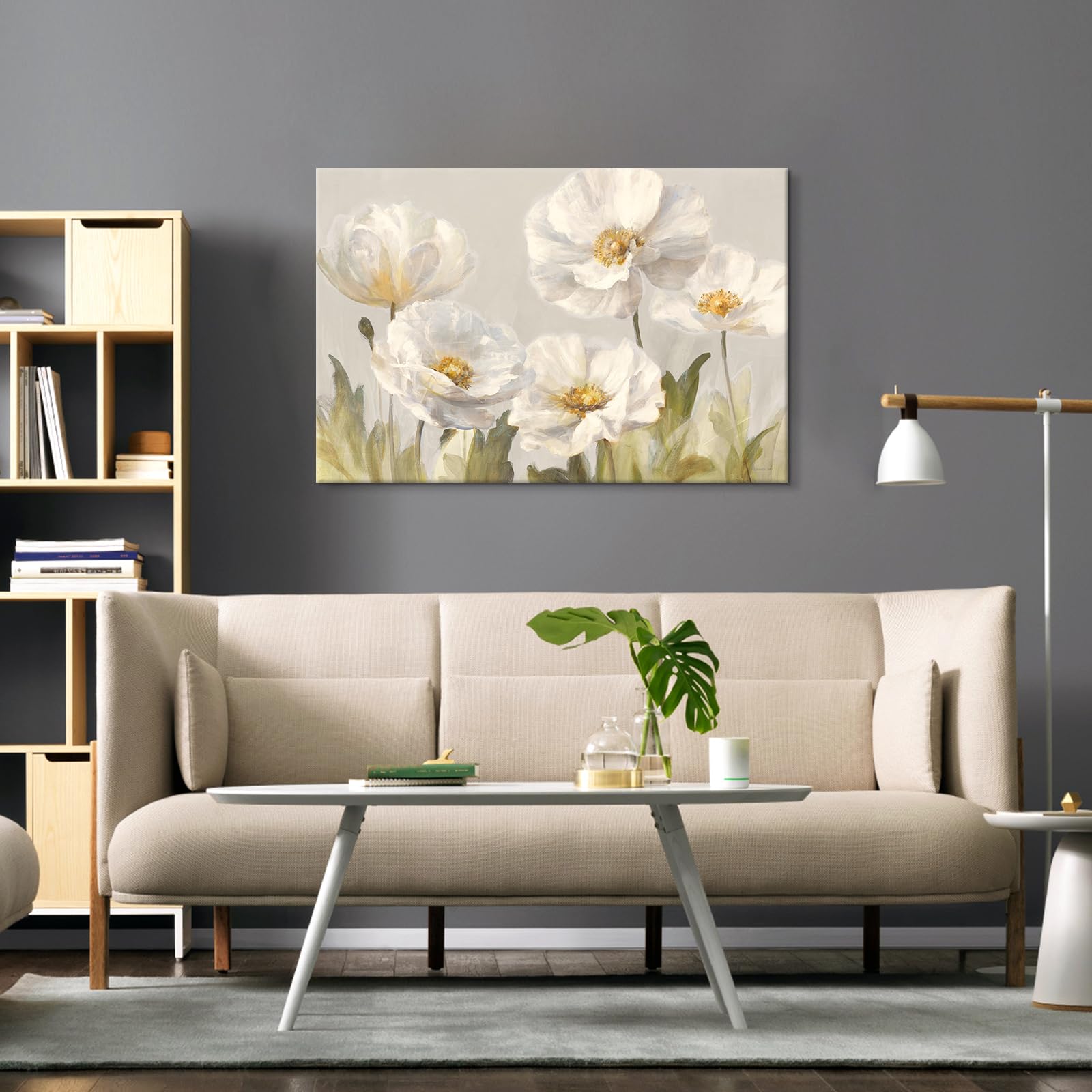 Amazon.com: SEVEN WALL ARTS White Flower Picture Wall Decor White