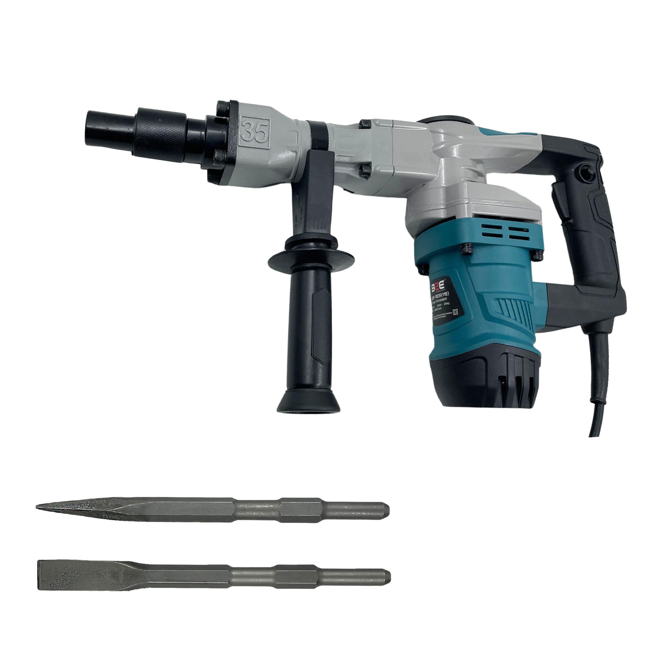 Hillgrove HGCM1058M2 18MM Demolition Chisel+Hammer Concrete Breaker Drill Machine with 2 Bits for Breaking Concrete Wall/Hammer Drill (18 mm Chuck Size, 2000 W)