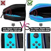Vista 5 de daydayup Switch Carrying Case Compatible with Nintendo Switch/Switch OLED, with 20 Games Cartridges Protective Hard Shell Travel Carrying Case Pouch
