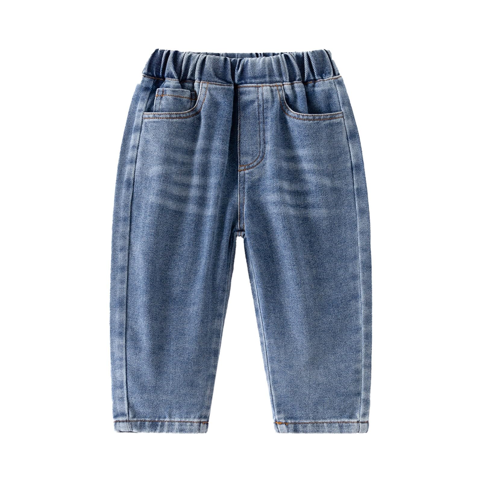 Genérico Pantalones Deportivos Niño Pantalones para Niño Moda 2025 con Diseño de Cinta Animada en Color Azul