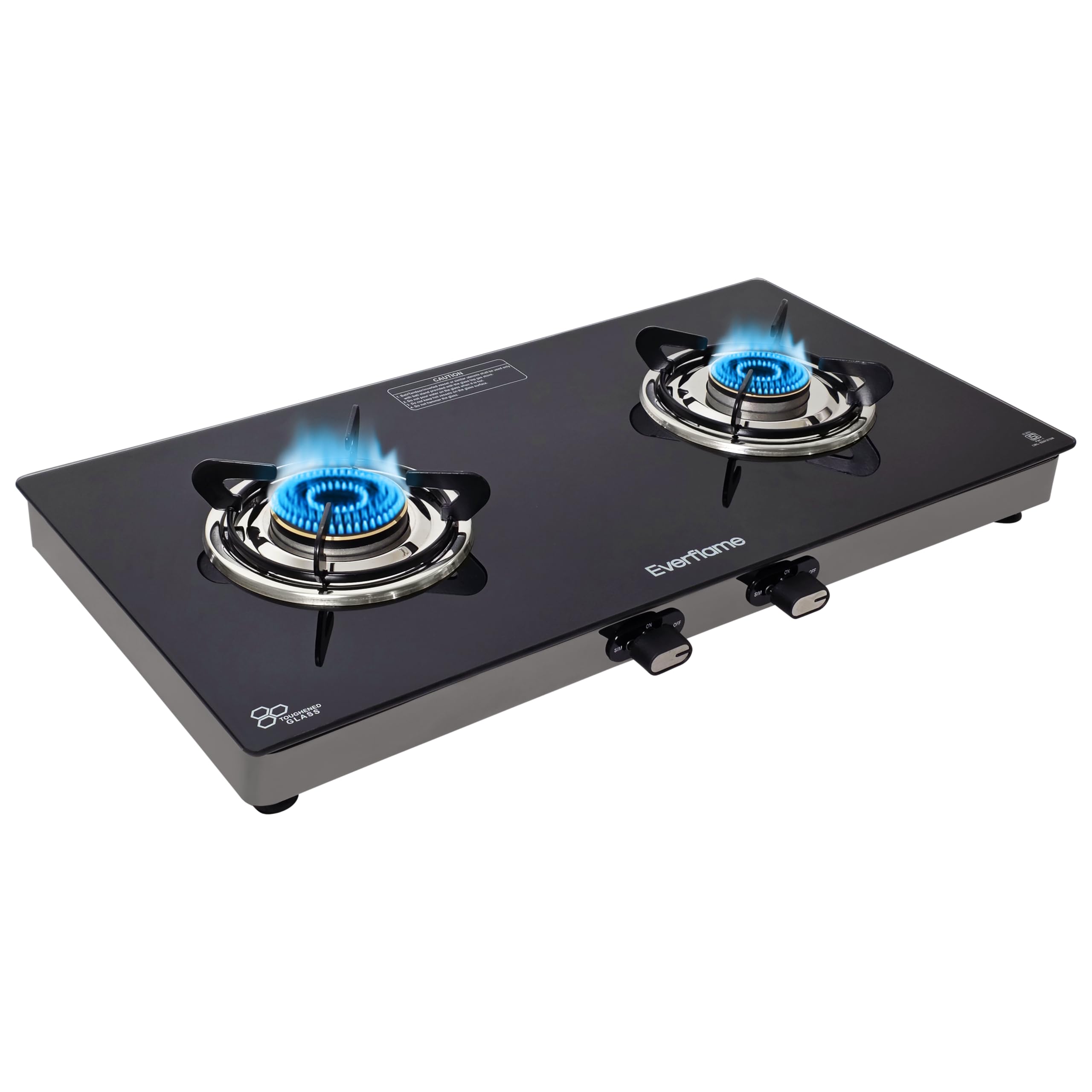 Everflame Nexa 2 Burner Gas Stove | Toughened Glass Cooktop | ISI