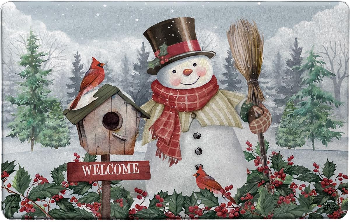 Briarwood Lane Jolly Snowman Welcome Comfort Mat