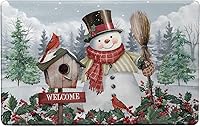 Vista 4 de Briarwood Lane Alfombrilla cómoda de muñeco de nieve a cuadros