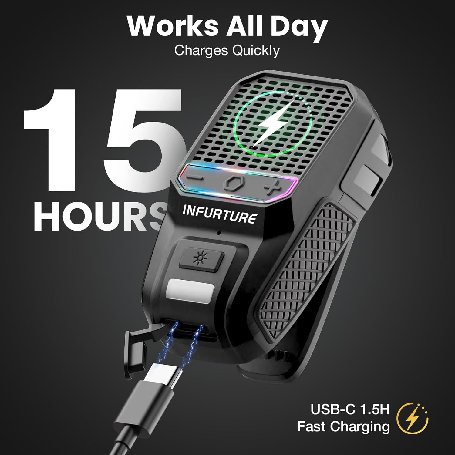 INFURTURE Wearable Bluetooth Speaker Clip on Speaker with RGB/Flashlight Shower Speake Built-in Noise Reduction Mic, Bathroom Speakers for Hands-Free Music/Calls-for Work/Riding/Outdoor, Ideal Gifts 3 710yEP3WCcL. AC SL1500