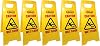 Abbey Pack of 5 Warning Caution Wet Floor Sign Yellow 640mm Height – Cleaning in Progress Floor Sign Printed on the Other Side – Mini Wet Floor Sign Ideal for Commercial Business use