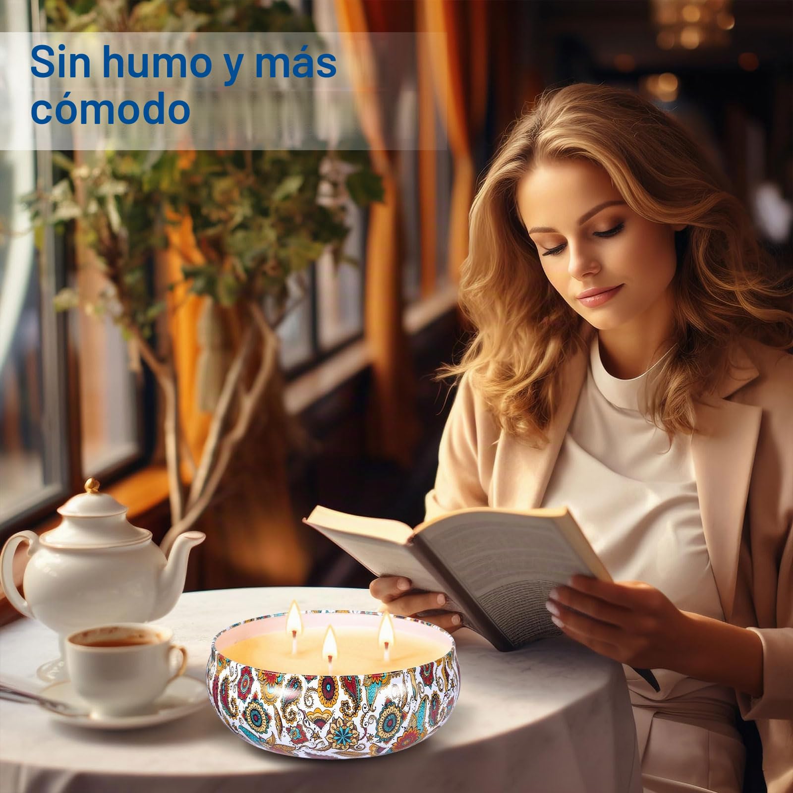 2 Piezas Velas Citronela Grande, Velas Perfumadas Regalo Originales para Profesora, Velas Aromáticas con Cera de Soja Natural y Aceite de Citronela, Vela de Citronela per Exterior Interior