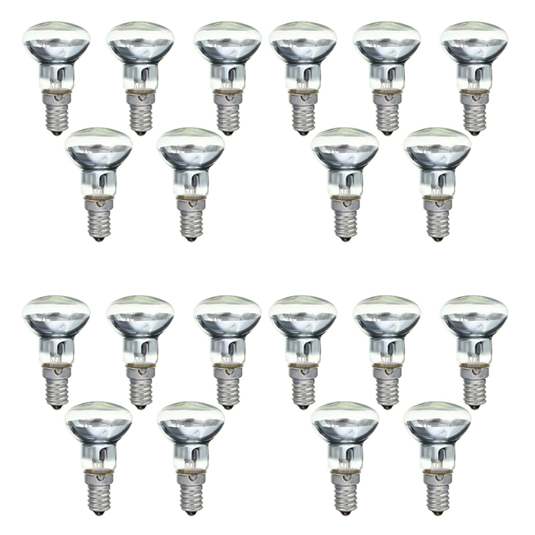 Hndhbfgrt Replacement Lava Lamp E14 R39 30W Spotlight in Light Bulb Clear Reflector Spot Light Bulbs Lava Incandescent 20Pcs