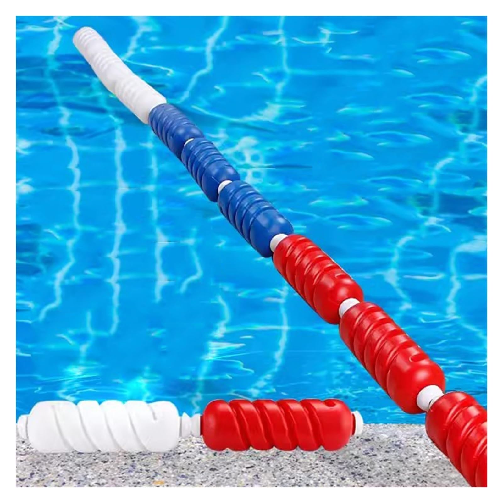 GJZQDKX Pool Safety Divider Lane Line,Adjustable Pool Safety Rope 3.3ft-98ft, Nylon Divider Lane Line for Swim Clubs, Ideal for Shallow & Deep Water Areas, Durable Pool Safety Barrier (25m/98ft)