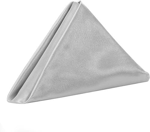 Miniatura 26 de YOUR CHAIR COVERS - Servilletas de tela de satén lavables de gran tamaño de 20 pulgadas, con dobladillo, reutilizables, para restaurantes, cenas