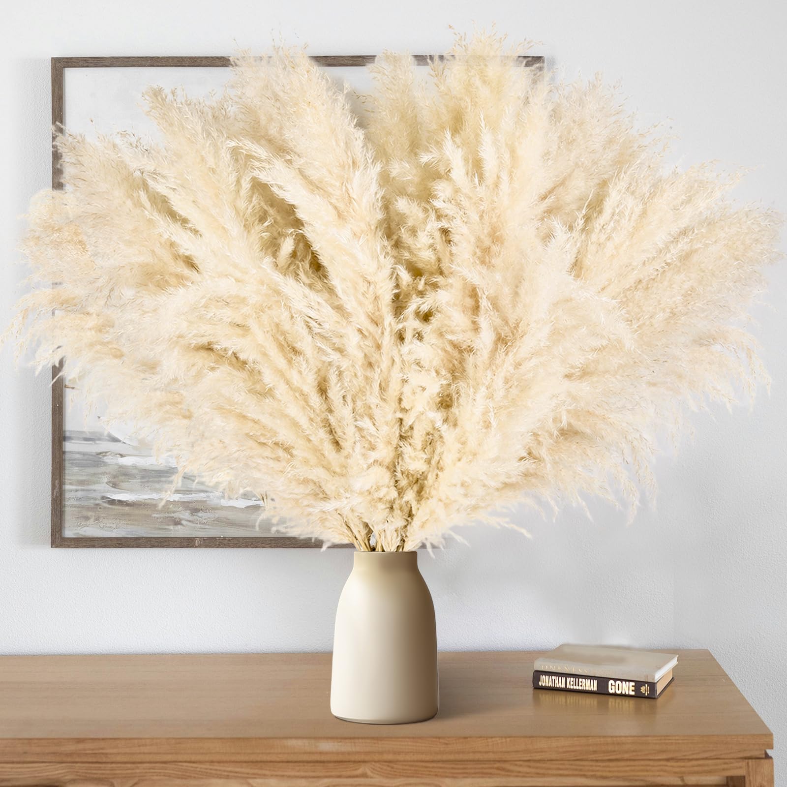 HUATEMEI 11 PCS Beige Pampas