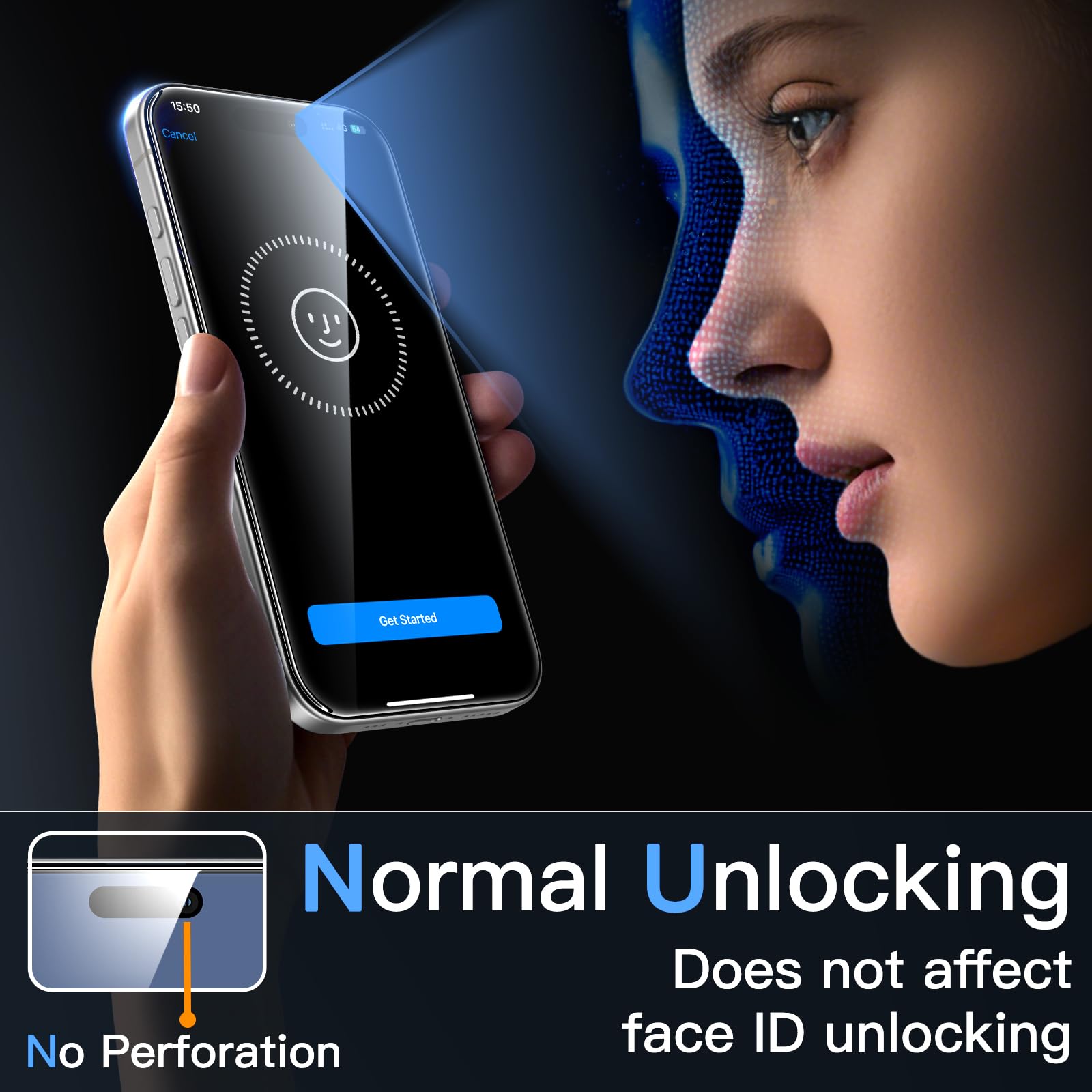 JETech Protection D'écran pour iPhone 17 Pro Max 6,9 Pouces avec Protecteur d'Objectif Caméra, Outil d'Installation Facile, un Film en Verre Trempé de Dureté 9H, HD Transparent, 2 Pièces Chacun