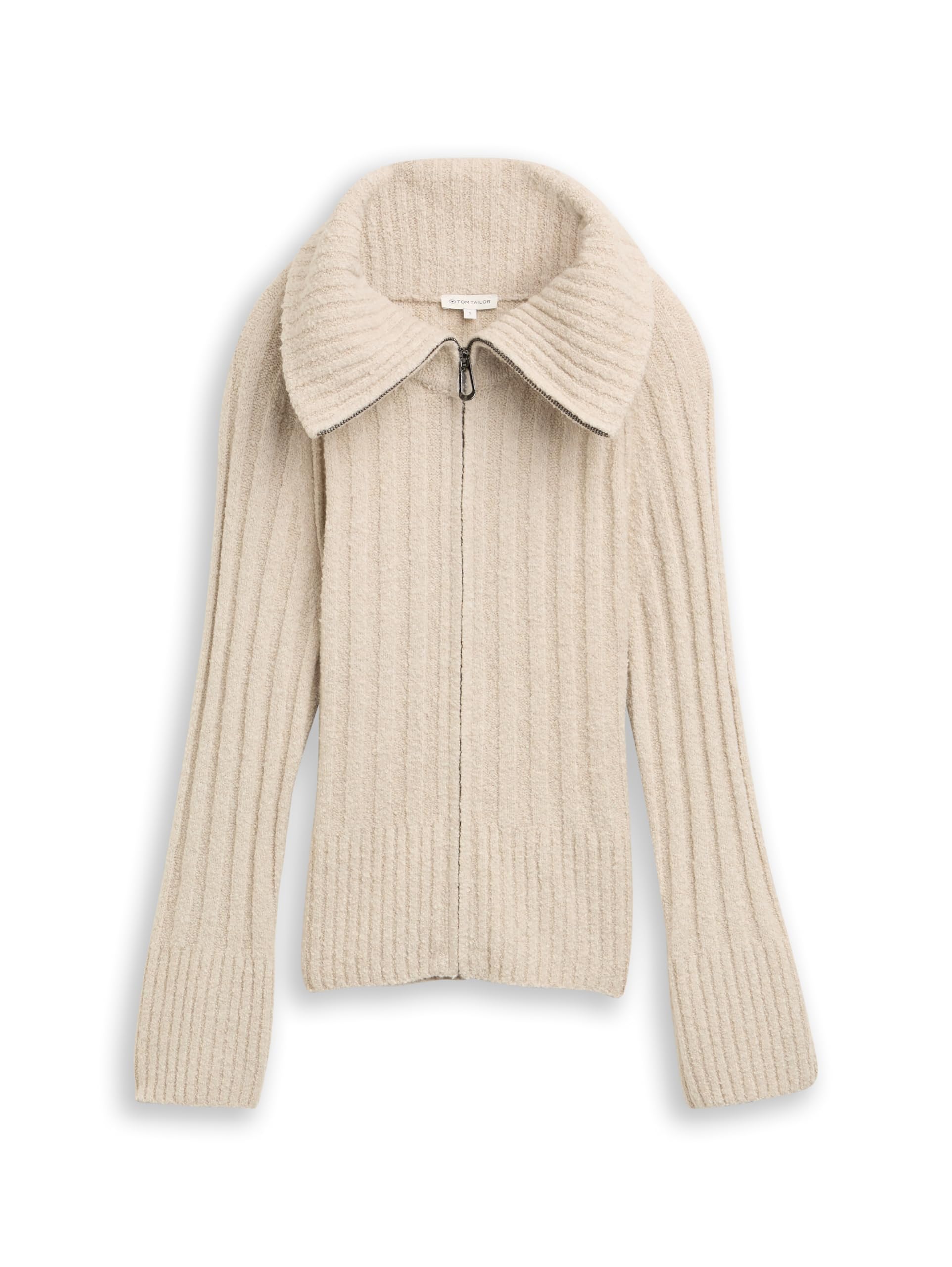 TOM TAILOR Damen Cardigan mit Troyer-Kragen
