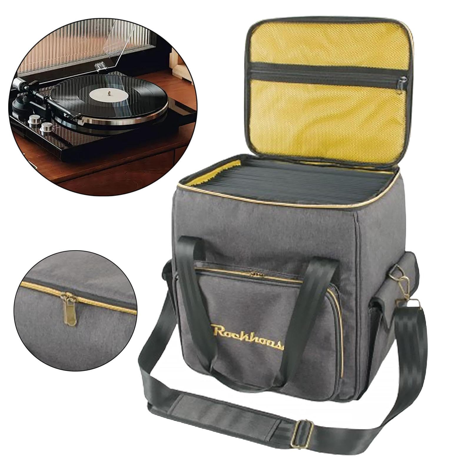 Borsa di stoccaggio del in Vinile CD Borsa di stoccaggio LP Albums Box Portatile Opuscolo Portatile Organizzatore di carico per Auto per