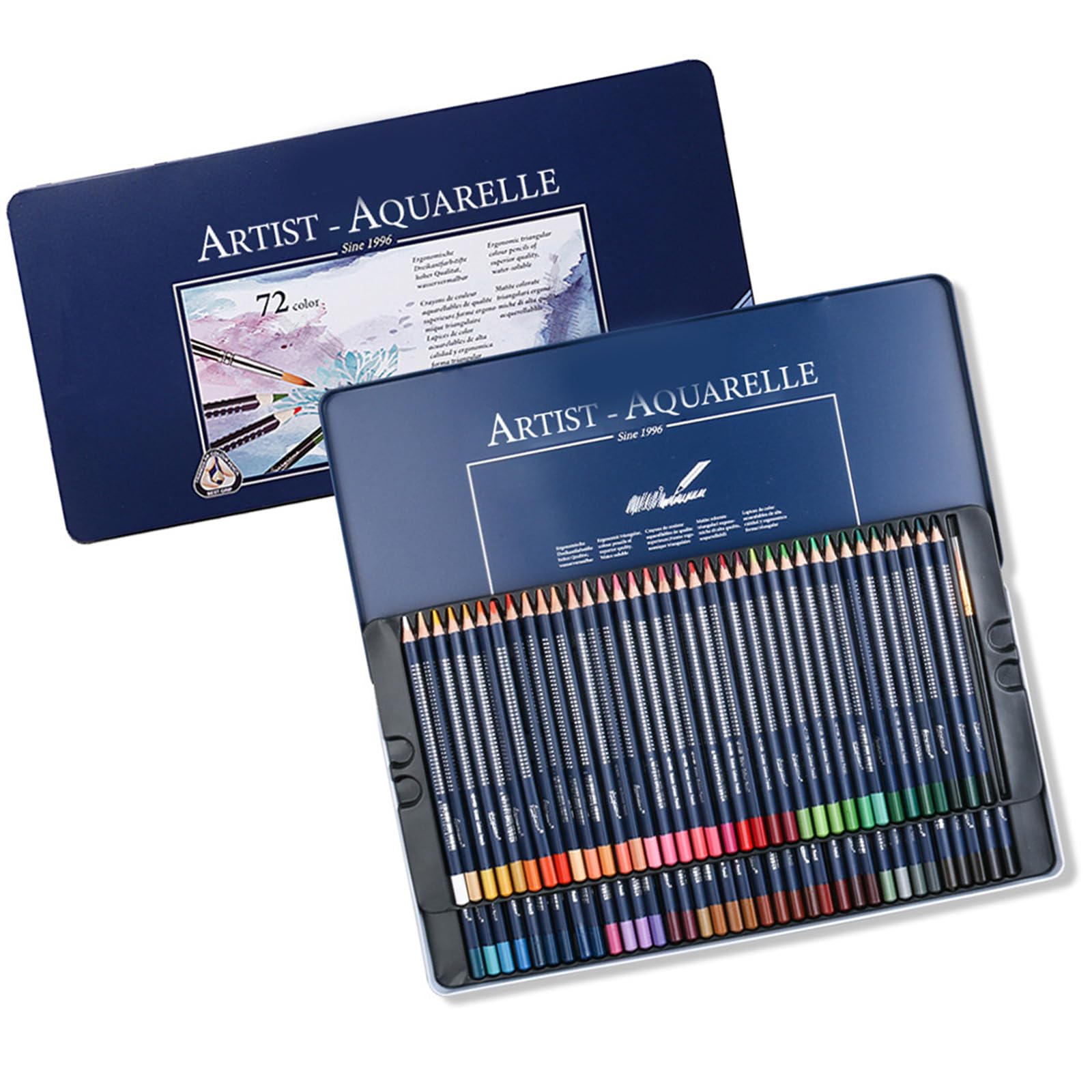 Buntstifte-Set in Metalletui, professionell, vorgespitzt, für Erwachsene, Kinder, Künstler, Skizzieren, Malen, Kunstbedarf für Kinder und Erwachsene