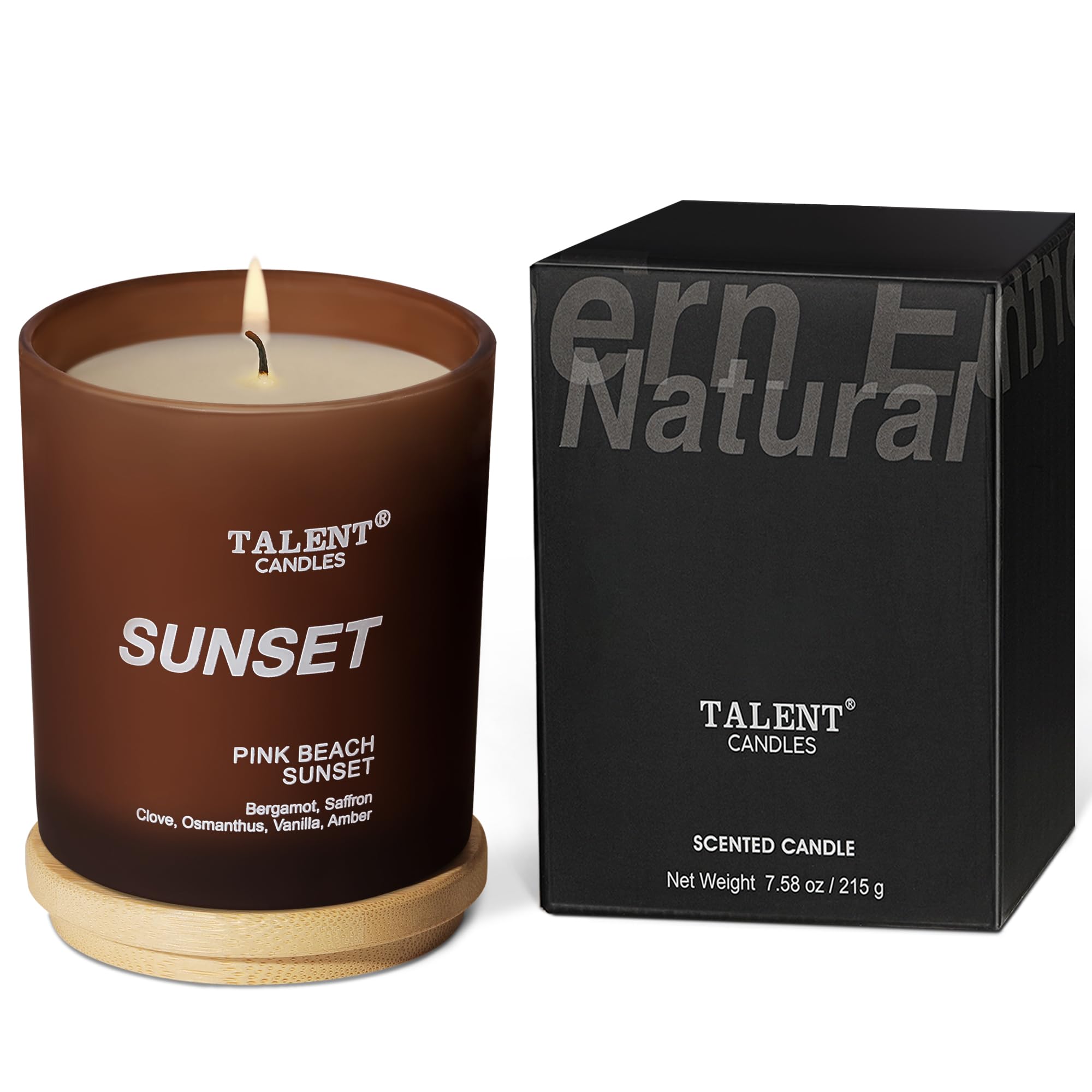 Candles for Home Scented, Natural Soy Wax, Scented Candle Stress Relief and Relaxation, Pink Beach Sunset, Medium Jar, Ideal for Home and Bedroom Decor