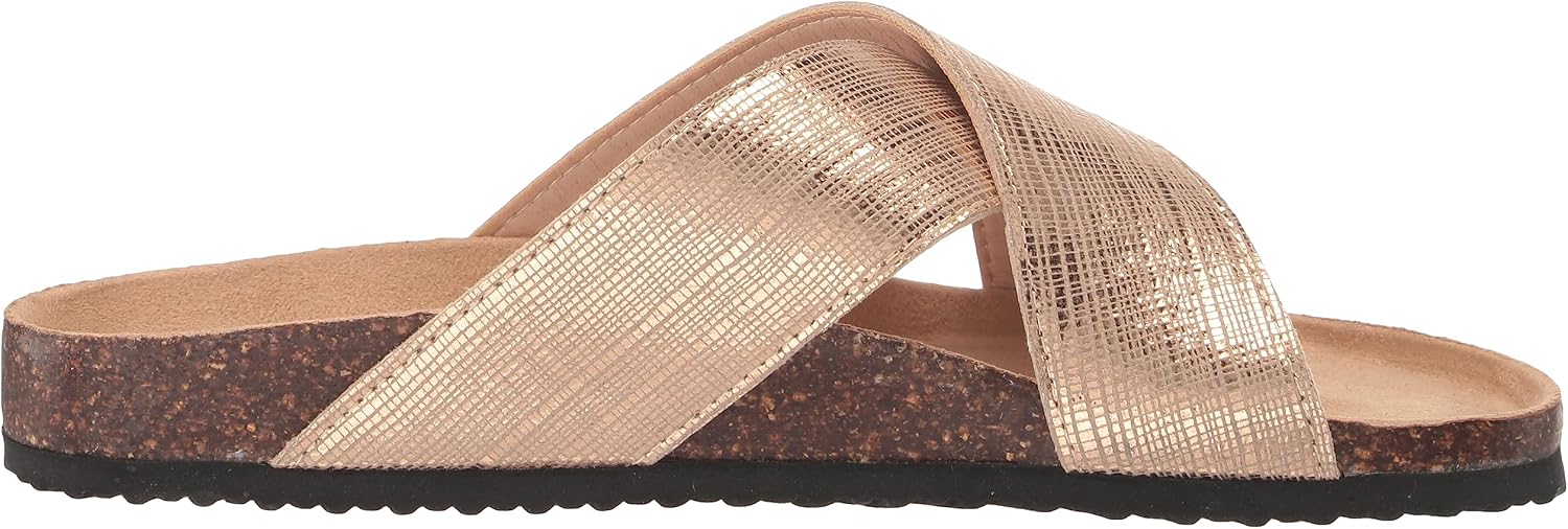 Chief Women's Metallic Cross Sandals, Gold, 【星座】 8