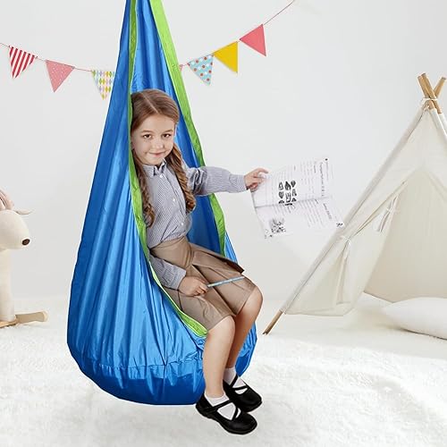 Miniatura 43 de Columpio sensorial para niños, terapia de alegría sensorial duradera, terapia colgante para interiores y exteriores, hamaca para niños, adolescentes
