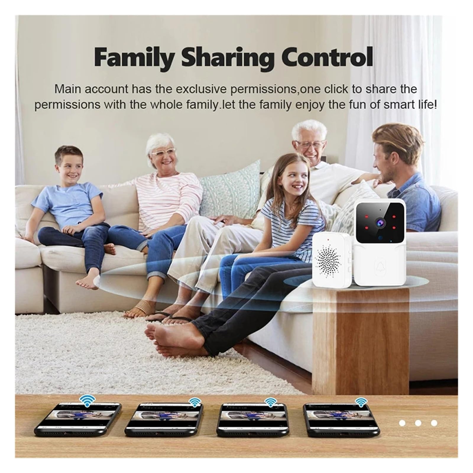 Cámara Video inalámbrica Elegante del Timbre de 1080P WiFi