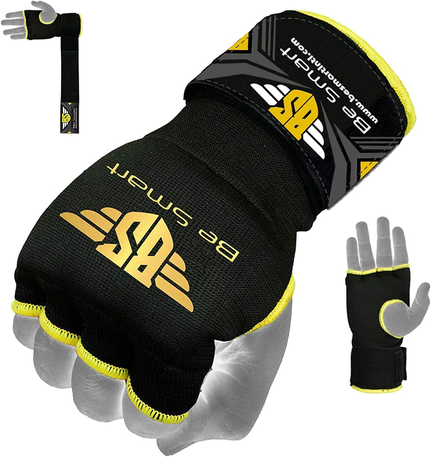 Guantes de mano internos para boxeo y puños acolchados con correa de gel de MMA