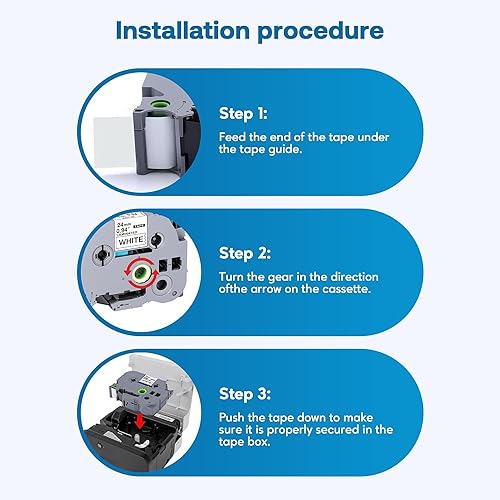 Miniatura 4 de JOJOME TZE-231 - Cinta de etiquetas de repuesto compatible con Brother TZe-231 TZ-231 laminada P Touch, negro sobre blanco, para PT-D200 PT-D210