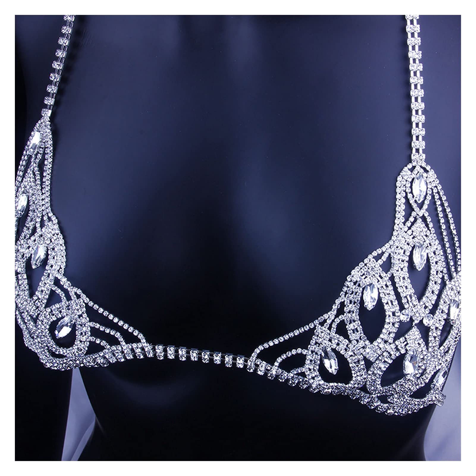 Amazon.co.jp: ボディチェーン リーフ型 クリスタル ボディチェーン