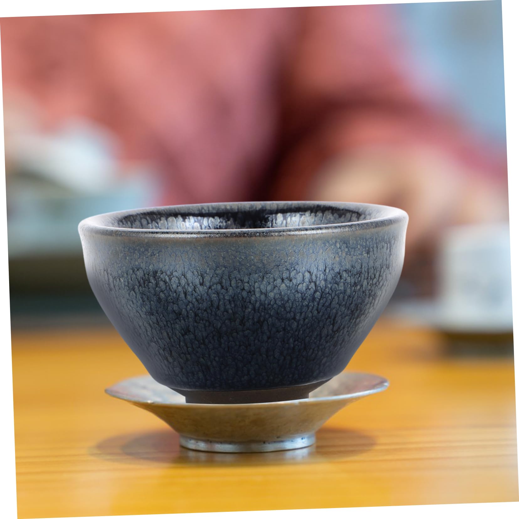 Hemobllo Jianzhan-teetasse aus Porzellan Chinesische im Retro-stil Zierliche Keramik-teetasse mit Deckel Asiatische Teetasse für Tee-liebhaber