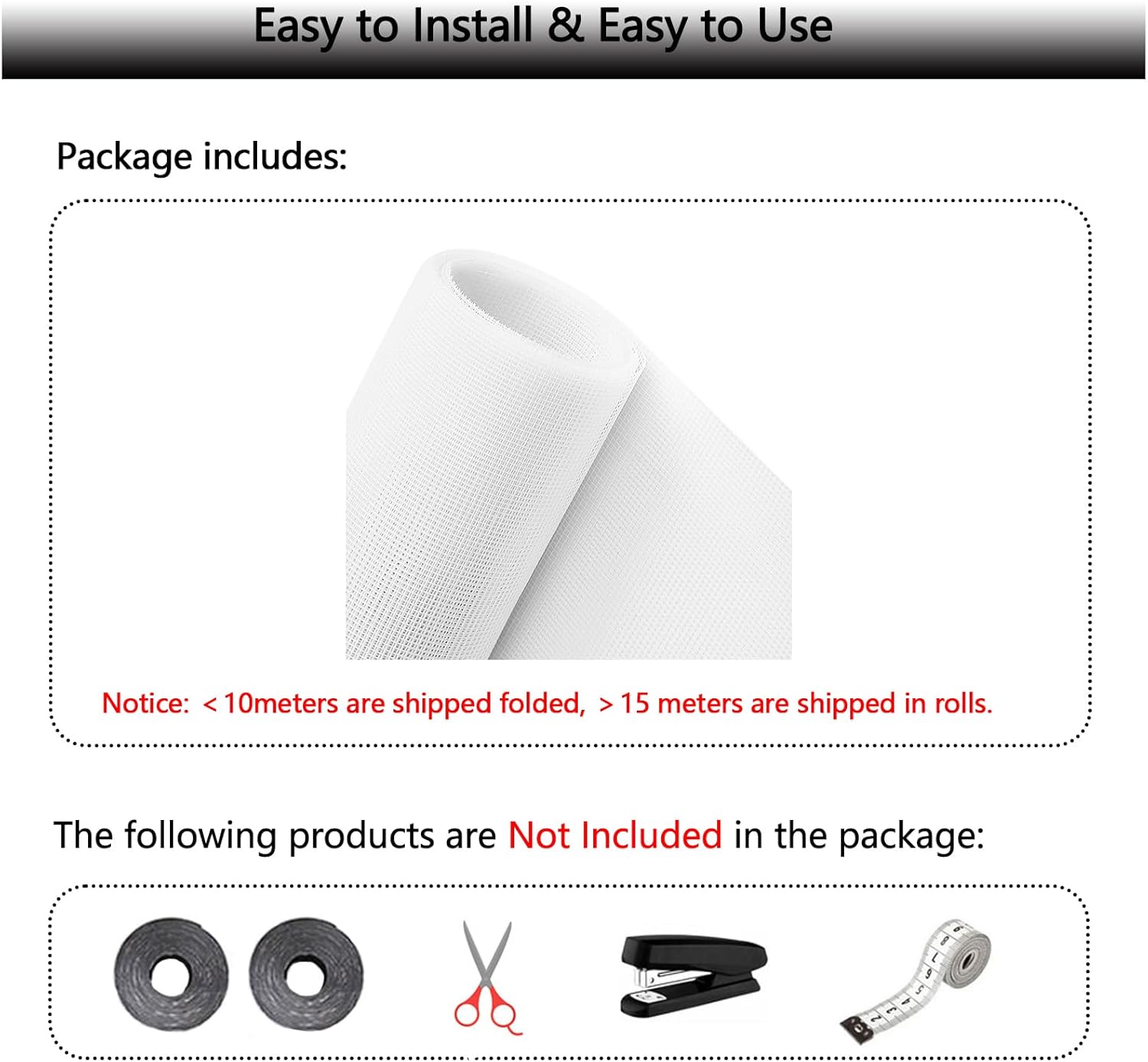 Mosquito Nets for Windows 2 x 16 m Fiberglass Insect Repellent Washable Mesh Screen Window for Door Curtains Windows – White