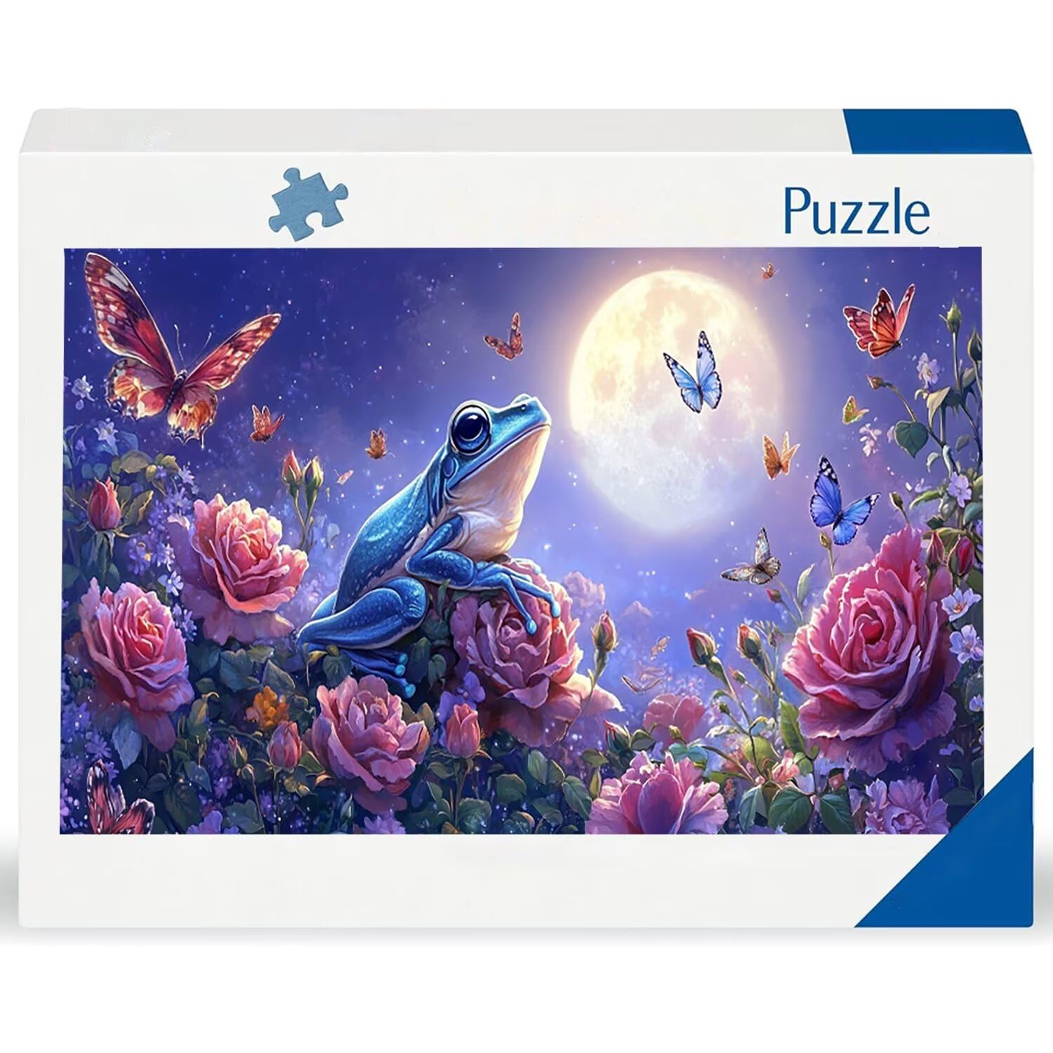 Puzzle de Madera para Adultos 1312 Piezas - Frog Moon, Obra de Arte de Juego de Rompecabezas para Adultos, Puzzle de Impresión de Alta Definición Multicolor, Pasatiempo Creativo Regalo b-790
