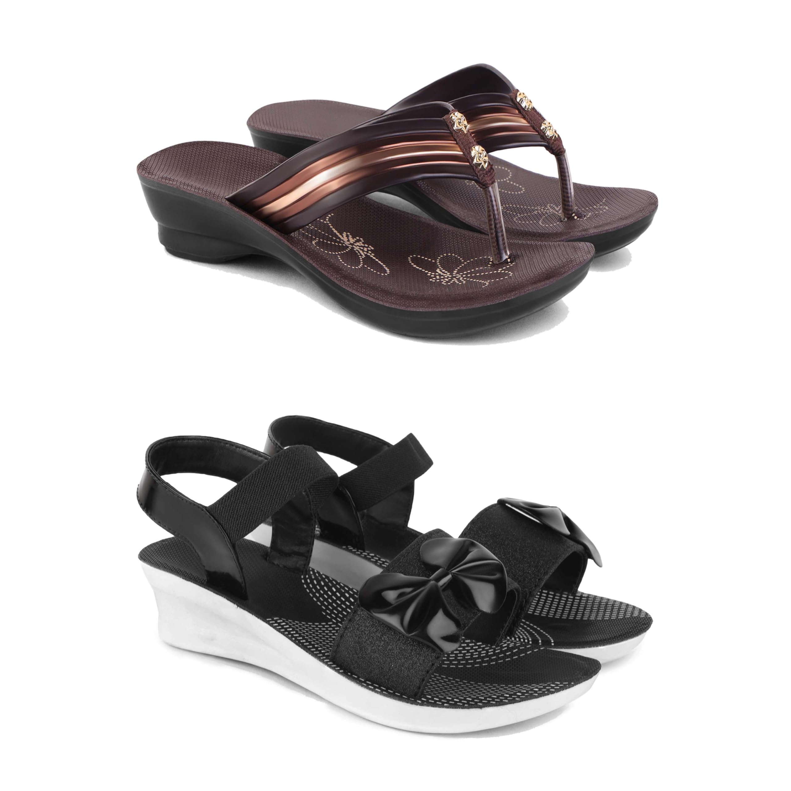 Women's Comfortable Sandal,Casual Lightweight Sandal for Everyday Wear |(2-COMBO)-1955-1969-picture-44
