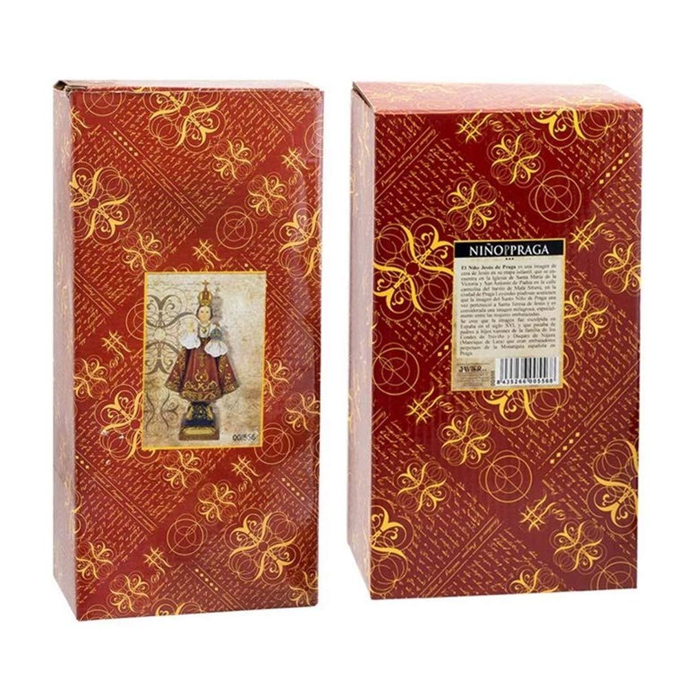 Figura Niño Jesús De Praga Adorno 22Cm. Resina Peana Decoración