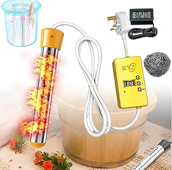 Amazon Co Jp 給湯器 湯沸かし太郎 沸かし 湯沸かし器 電気 ヒーター 投げ込みヒーター 水中用 風呂 湯沸かし 太郎 ヒーター 自動電源オフ 110v 1500w サーモスタット 携帯 液浸電気給湯器 スイミングプール バスタブ フットバス 温水に適しています 時限モデル A1
