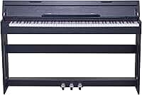 VEDO Piano digital com teclado dinâmico de 88 teclas, adequado para iniciantes e profissionais, equipado com pedal de três polos, suporta reprodução de música via pen drive USB, conexão com PC/tablet
