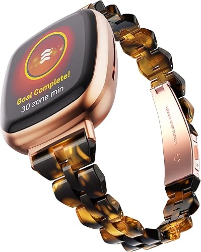 BAIHUIAM Correas compatibles con Fitbit SenseVersa 3 para mujer correa de resina delgada ligera fina de repuesto para reloj inteligente Fitbit Versa