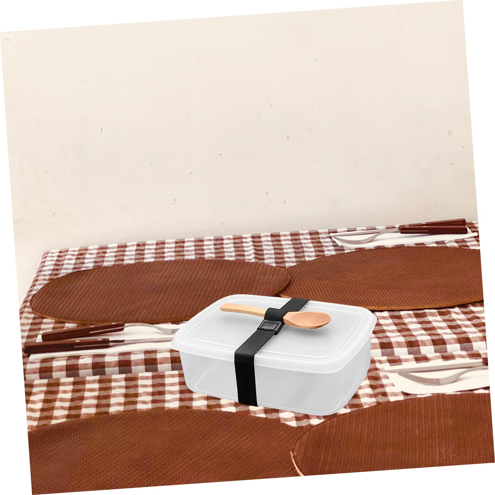 Amosfun 4 Set Cinturino Fascia Di Fissaggio Bento Cintura Elastica Cinghie Di Tenuta Del Contenitore Del Pranzo Cinghie Di Fissaggio Bento A Doppio Poliestere 8 Pezzi * 4