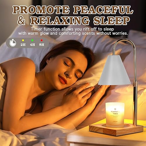 Vista 60 de Lámpara para calentar velas, moderna, luz cálida tipo vela, regulable, temporizador, regalos de cumpleaños y Navidad para hombres y mujeres y Negro
