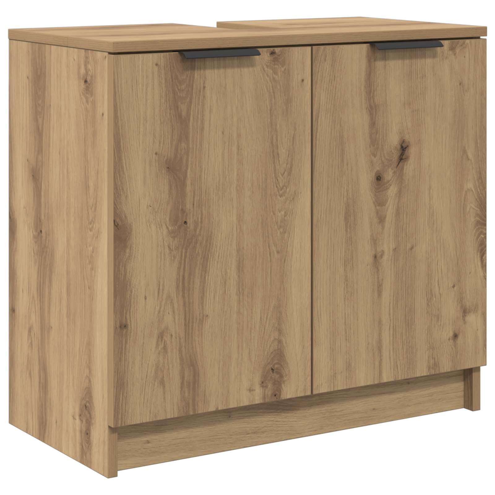 Mueble de baño con 2 puertas de madera para organizar lavabos pequeños con elegancia