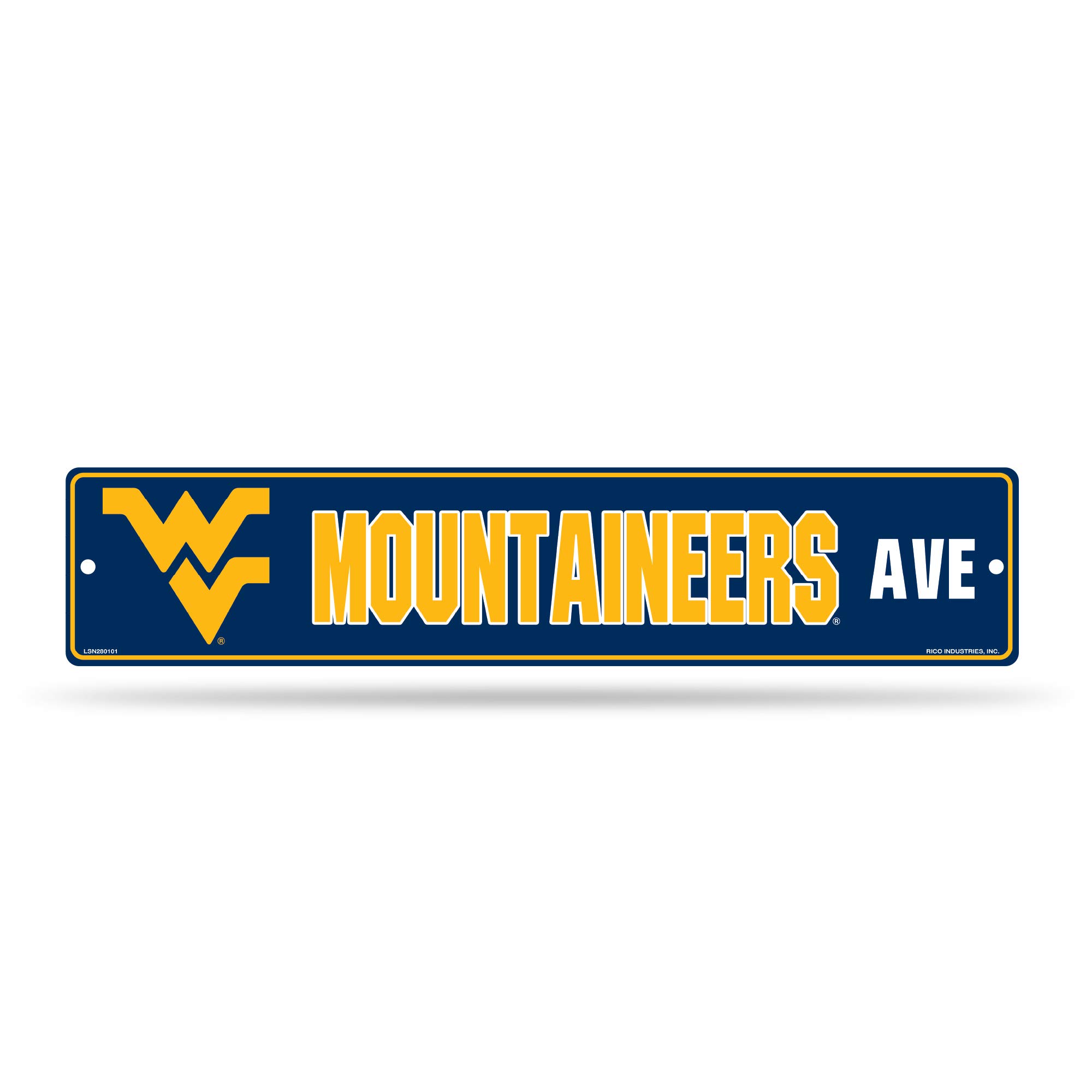 Rico Industries NCAA West Virginia Mountaineers Street Sign, 5 x 24-inches
