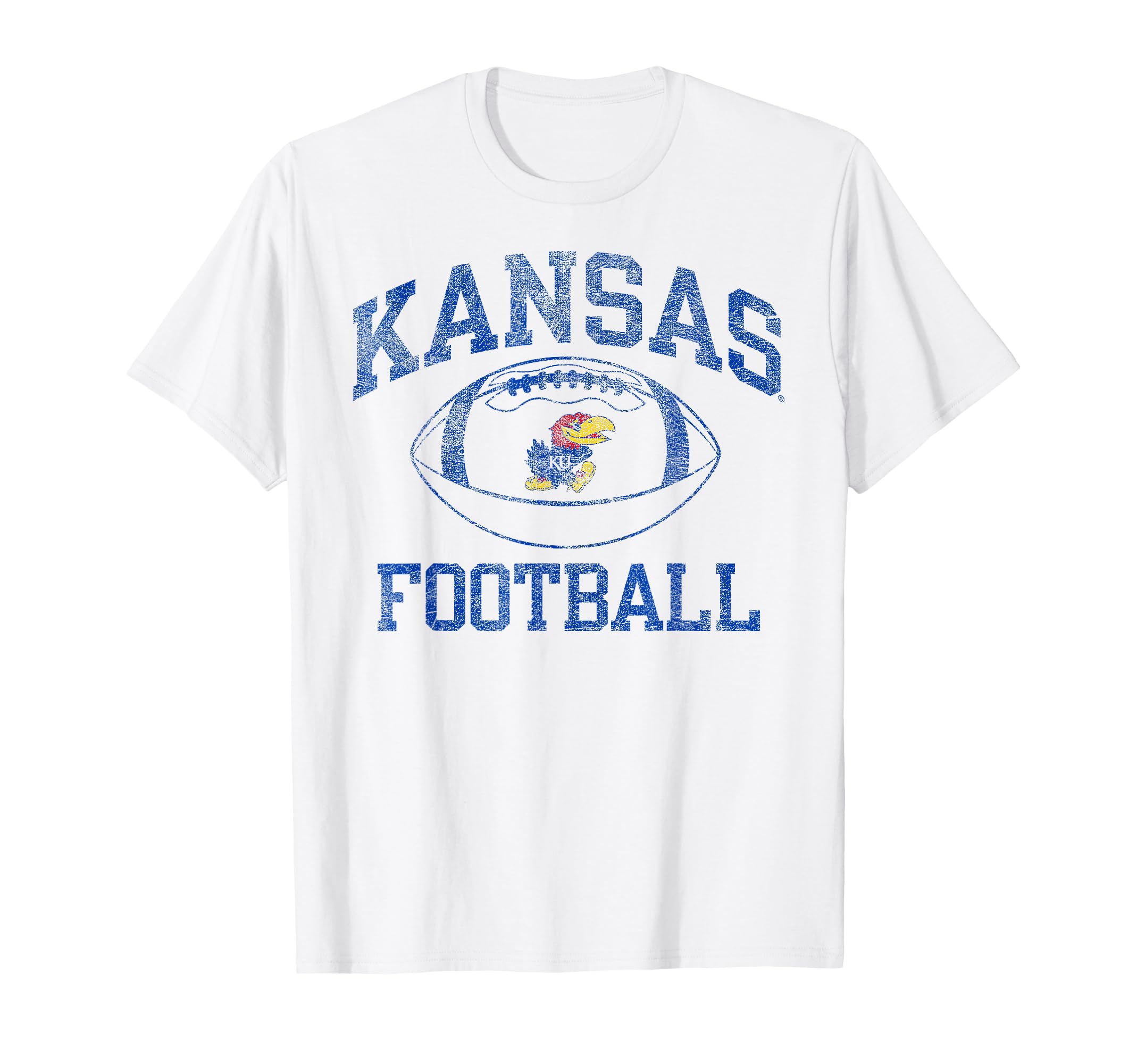 Kansas Jayhawks Football Intensity White Officially Licensed T-Shirt