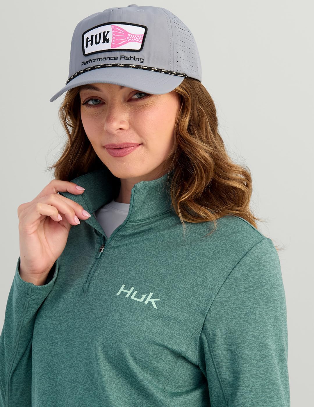 HUK Women's Coldfront+ 1/4 Zip, Performance Fishing Jacket for Women