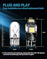 Vista 6 de Yorkim 194 bombillas LED blancas 6000 K súper brillantes de 5ª generación, T10 168 bombilla LED para interior de automóvil, cúpula mapa, puerta